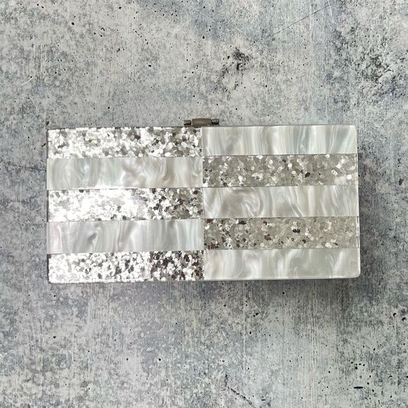 Milly Shimmer Box Clutch - Picture 1 of 7